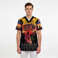 Australia ANZAC Day Scrub Top Forever in My Thoughts - Polynesian Pride