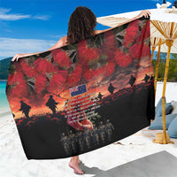 New Zealand ANZAC Day Sarong Forever in My Thoughts LT03 One Size 44 x 66 inches Black - Polynesian Pride