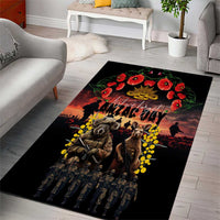 Australia ANZAC Day Area Rug Kangaroo and Koala Soldier - Forever in My Thoughts LT03 - Polynesian Pride