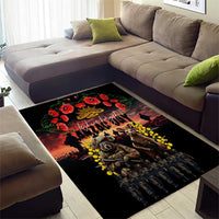 Australia ANZAC Day Area Rug Kangaroo and Koala Soldier - Forever in My Thoughts LT03 - Polynesian Pride