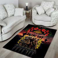 Australia ANZAC Day Area Rug Kangaroo and Koala Soldier - Forever in My Thoughts LT03 - Polynesian Pride