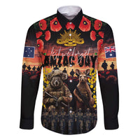 Australia ANZAC Day Family Matching Long Sleeve Bodycon Dress and Hawaiian Shirt Kangaroo and Koala Soldier - Forever in My Thoughts