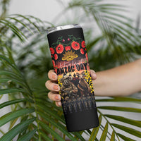 Australia ANZAC Day Skinny Tumbler Kangaroo and Koala Soldier Forever in My Thoughts LT03 - Polynesian Pride