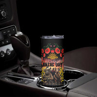 Australia ANZAC Day Skinny Tumbler Kangaroo and Koala Soldier Forever in My Thoughts LT03 - Polynesian Pride