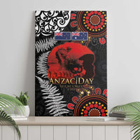 Australia and New Zealand ANZAC Day Canvas Wall Art Aboriginal and Maori Art Pattern - Gallipoli Lest We Forget