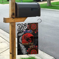 Australia and New Zealand ANZAC Day Garden Flag Aboriginal and Maori Art Pattern - Gallipoli Lest We Forget