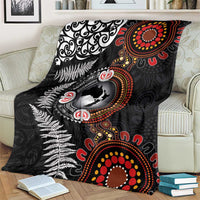 Australia and New Zealand Together Blanket Aboriginal and Maori Art Tattoo