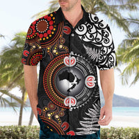 Australia and New Zealand Together Hawaiian Shirt Aboriginal and Maori Art Tattoo