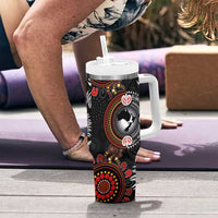 Australia and New Zealand Together Tumbler With Handle Aboriginal and Maori Art Tattoo LT03 - Polynesian Pride