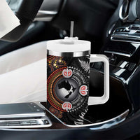 Australia and New Zealand Together Tumbler With Handle Aboriginal and Maori Art Tattoo LT03 - Polynesian Pride