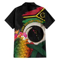 Vanuatu Selebretem 44th Indipendens Dei Family Matching Puletasi and Hawaiian Shirt Sand Drawing Turtle Melanesian Vibes LT03 - Polynesian Pride
