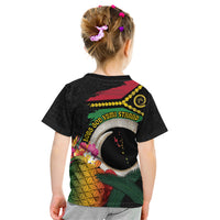 Vanuatu Selebretem 44th Indipendens Dei Kid T Shirt Sand Drawing Turtle Melanesian Vibes