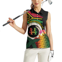 Vanuatu Selebretem 44th Indipendens Dei Women Sleeveless Polo Shirt Sand Drawing Turtle Melanesian Vibes LT03 - Polynesian Pride