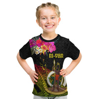 Vanuatu Ni-Van Kid T Shirt Coat of Arms Sand Drawing