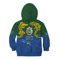 Solomon Islands Kid Hoodie The Guardians-Tribal Crocodile and Shark Melanesian Tattoo