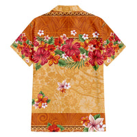 Hawaii Hibiscus Family Matching Puletasi and Hawaiian Shirt Turtles and Tribal Motifs Vintage Floral Style LT03 - Polynesian Pride