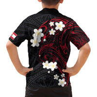 French Polynesia Tiare Day Family Matching Off The Shoulder Long Sleeve Dress and Hawaiian Shirt Seal and Polynesian Pattern LT03 - Polynesian Pride