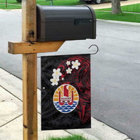 French Polynesia Tiare Day Garden Flag Seal and Polynesian Pattern