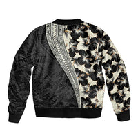 Bula Hibiscus Festival Bomber Jacket Tapa Pattern Half Style
