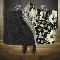 Bula Hibiscus Festival Hooded Blanket Tapa Pattern Half Style