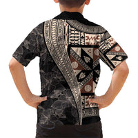 Bula Hibiscus Festival Family Matching Short Sleeve Bodycon Dress and Hawaiian Shirt Fijian Masi Pattern Half Style