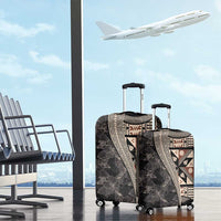 Bula Hibiscus Festival Luggage Cover Fijian Masi Pattern Half Style