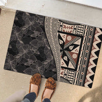 Bula Hibiscus Festival Rubber Doormat Fijian Masi Pattern Half Style LT03 - Polynesian Pride