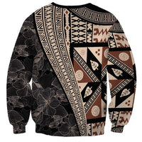 Bula Hibiscus Festival Sweatshirt Fijian Masi Pattern Half Style LT03 - Polynesian Pride