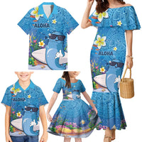 Aloha Hawaiian Monk Seal Family Matching Mermaid Dress and Hawaiian Shirt Polynesian Tattoo The Ocean and Undersea Vibe