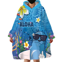 Aloha Hawaiian Monk Seal Wearable Blanket Hoodie Polynesian Tattoo The Ocean and Undersea Vibe