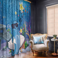 Aloha Hawaiian Monk Seal Window Curtain Polynesian Tattoo The Ocean and Undersea Vibe LT03 - Polynesian Pride