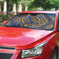 Kolose-Tuvalu Crochet Auto Sun Shade with Polynesian and Pacific Tattoos - Polynesian Pride