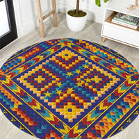 Kolose-Tuvalu Crochet Round Carpet with Polynesian and Pacific Tattoos - Polynesian Pride