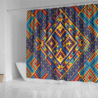 Kolose-Tuvalu Crochet Shower Curtain with Polynesian and Pacific Tattoos - Polynesian Pride