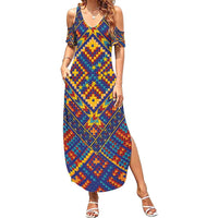 Kolose-Tuvalu Crochet Summer Maxi Dress with Polynesian and Pacific Tattoos - Polynesian Pride