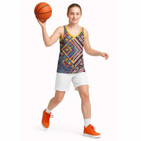 Tuvaluan and New Zealand Culture Basketball Jersey The Art of Kolose and Taniko - Polynesian Pride