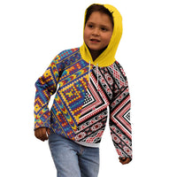 Tuvaluan and New Zealand Culture Kid Hoodie The Art of Kolose and Taniko - Polynesian Pride