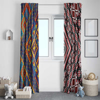 Tuvaluan and New Zealand Culture Window Curtain The Art of Kolose and Taniko - Polynesian Pride
