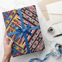 Tuvaluan and New Zealand Culture Wrapping Paper The Art of Kolose and Taniko - Polynesian Pride