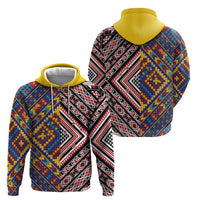 Tuvaluan and New Zealand Culture Zip Hoodie The Art of Kolose and Taniko - Polynesian Pride