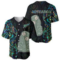 New Zealand Baseball Jersey Silver Fern and Hei Tiki with Papua Shell Maori Tribal LT03 - Polynesian Pride