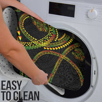 Hawaiian Kakau Art and Hisbiscus Tattoo Bathroom Set Tribal Pattern-Reggae Style - Polynesian Pride