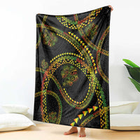 Hawaiian Kakau Art and Hisbiscus Tattoo Blanket Tribal Pattern-Reggae Style - Polynesian Pride