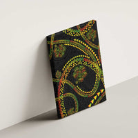 Hawaiian Kakau Art and Hisbiscus Tattoo Canvas Wall Art Tribal Pattern-Reggae Style - Polynesian Pride