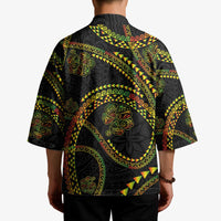 Hawaiian Kakau Art and Hisbiscus Tattoo Kimono Tribal Pattern-Reggae Style - Polynesian Pride