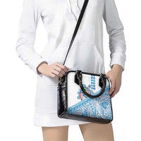 Hawaiian Abstract Sea Turtle Shoulder Handbag Polynesian Tapa Art and Kakau Tattoo White WaterColor - Polynesian Pride