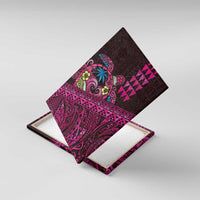 Hawaiian Abstract Sea Turtle Canvas Wall Art Polynesian Tapa Art and Kakau Tattoo Pink WaterColor - Polynesian Pride
