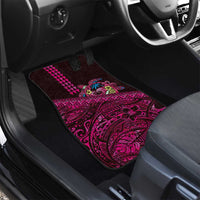 Hawaiian Abstract Sea Turtle Car Mats Polynesian Tapa Art and Kakau Tattoo Pink WaterColor - Polynesian Pride