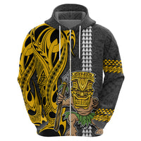 Hawaii Island Hoodie Hawaiian Warrior and Kakau Symbols Abstract Tattoo LT03 - Polynesian Pride