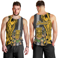 Hawaii Island Men Tank Top Hawaiian Warrior and Kakau Symbols Abstract Tattoo LT03 - Polynesian Pride
